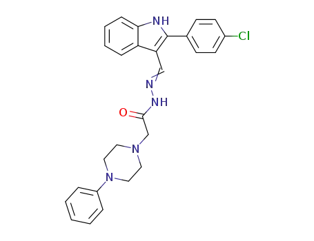 (4-Phenyl-piperazin-1-yl)-acetic acid [1-[2-(4-chloro-phenyl)-1H-indol-3-yl]-meth-(E)-ylidene]-hydrazide