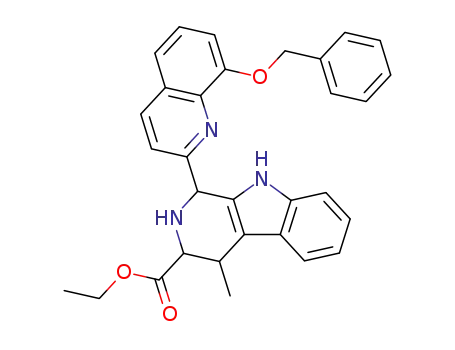 1H-Pyrido[3,4-b]indole-3-carboxylic acid,
2,3,4,9-tetrahydro-4-methyl-1-[8-(phenylmethoxy)-2-quinolinyl]-, ethyl
ester
