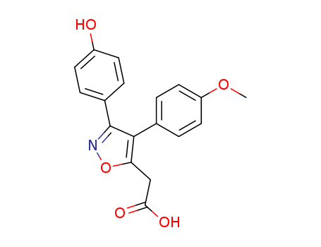 5-Isoxazoleacetic acid, 3-(4-hydroxyphenyl)-4-(4-methoxyphenyl)-