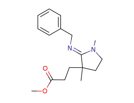 3-{2-[(Z)-Benzylimino]-1,3-dimethyl-pyrrolidin-3-yl}-propionic acid methyl ester