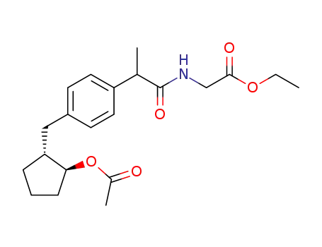 Glycine, N-[2-[4-[[2-(acetyloxy)cyclopentyl]methyl]phenyl]-1-oxopropyl]-,
ethyl ester