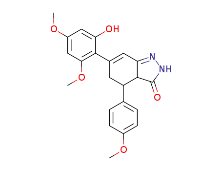 2,3a,4,5-Tetrahydro-6-(2-hydroxy-4,6-dimethoxyphenyl)-4-(4-methoxyphenyl)-3H-indazol-3-one