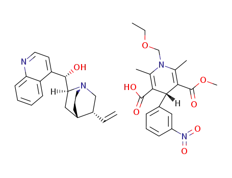 (R)-1-Ethoxymethyl-2,6-dimethyl-4-(3-nitro-phenyl)-1,4-dihydro-pyridine-3,5-dicarboxylic acid monomethyl ester; compound with (S)-quinolin-4-yl-((1S,2S,4S,5R)-5-vinyl-1-aza-bicyclo[2.2.2]oct-2-yl)-methanol