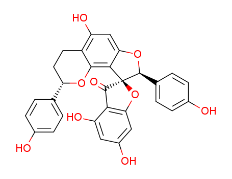 (2S,2'S,8'S)-4,5',6-trihydroxy-2',8'-bis(4-hydroxyphenyl)spiro[1-benzofuran-2,9'-2,3,4,8-tetrahydrofuro[2,3-h]chromene]-3-one