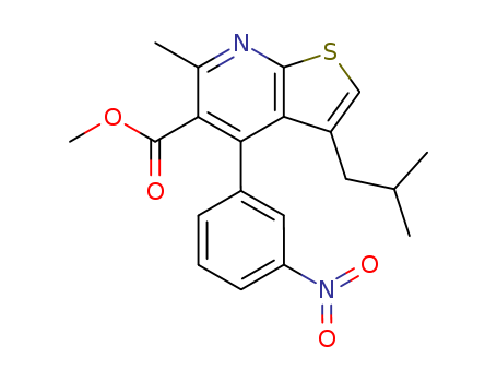 Thieno[2,3-b]pyridine-5-carboxylic acid, 6-methyl-3-(2-methylpropyl)-4-(3-nitrophenyl)-, methyl ester
