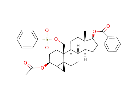 4β,5-cyclopropano-5β-androstane-3β,17β,19-triol 3-acetate 17-benzoate 19-p-toluenesulfonate