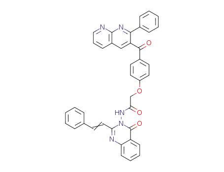Molecular Structure of 136603-25-3 (N-{4-oxo-2-[(E)-2-phenylethenyl]quinazolin-3(4H)-yl}-2-{4-[(2-phenyl-1,8-naphthyridin-3-yl)carbonyl]phenoxy}acetamide)