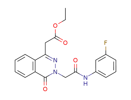 {3-[(3-Fluoro-phenylcarbamoyl)-methyl]-4-oxo-3,4-dihydro-phthalazin-1-yl}-acetic acid ethyl ester