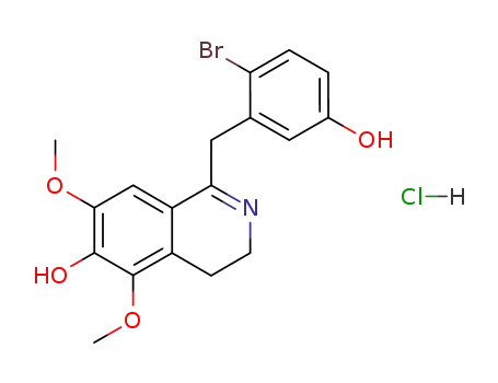 1-(2'-bromo-5'-hydroxybenzyl)-5,7-dimethoxy-6-hydroxy-3,4-dihydroisoquinoline hydrochloride