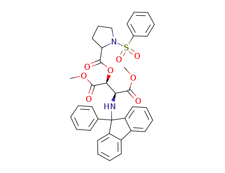 (2S,3S)-2-(1-Benzenesulfonyl-pyrrolidine-2-carbonyloxy)-3-(9-phenyl-9H-fluoren-9-ylamino)-succinic acid dimethyl ester