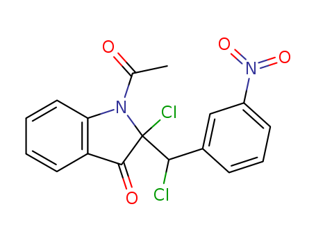 3H-Indol-3-one,1-acetyl-2-chloro-2-[chloro(3-nitrophenyl)methyl]-1,2-dihydro-