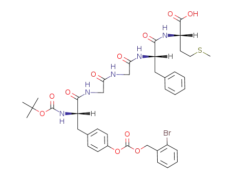 Molecular Structure of 134532-09-5 (BocTyr(2-BrZ)GlyGlyPheMetOH)