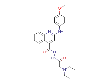 2-(4-Methoxy-phenylamino)-quinoline-4-carboxylic acid N'-(2-diethylamino-acetyl)-hydrazide