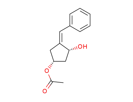 Acetic acid (1R,3R)-3-hydroxy-4-[1-phenyl-meth-(Z)-ylidene]-cyclopentyl ester