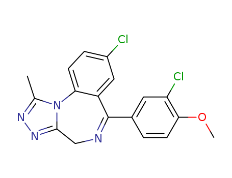 4H-[1,2,4]Triazolo[4,3-a][1,4]benzodiazepine,8-chloro-6-(3-chloro-4-methoxyphenyl)-1-methyl-