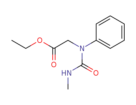 Molecular Structure of 91304-77-7 (Glycine, N-[(methylamino)carbonyl]-N-phenyl-, ethyl ester)