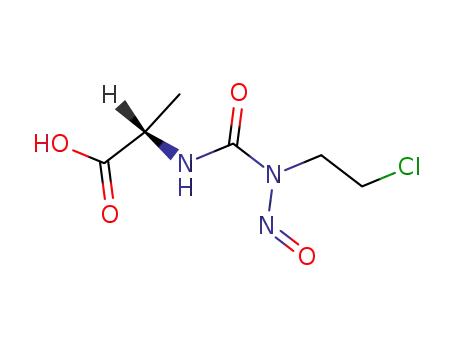 Molecular Structure of 80687-07-6 (N-[(2-chloroethyl)(nitroso)carbamoyl]alanine)