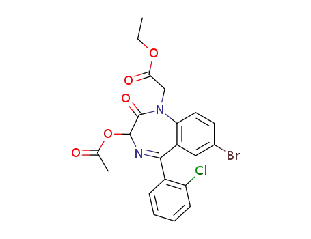 3-acetoxy-7-bromo-5-(o-chlorophenyl)-1-ethoxycarbonylmethyl-1,2-dihydro-3H-1,4-benzdiazepin-2-one