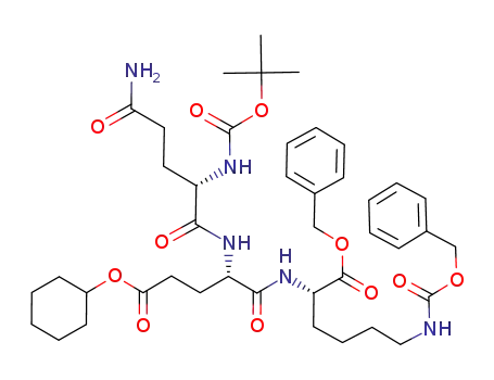 Molecular Structure of 113317-85-4 (Boc-Gln-Glu(OcHex)-Lys(Z)-OBzl)