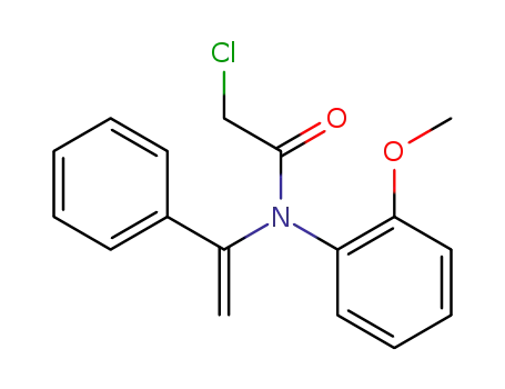 Molecular Structure of 106700-04-3 (Acetamide, 2-chloro-N-(2-methoxyphenyl)-N-(1-phenylethenyl)-)