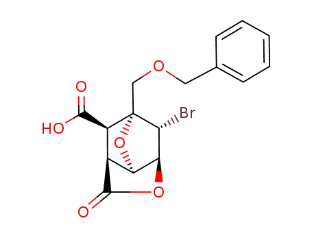 3-benzyloxymethyl-4-bromo-3,8-epoxy-7-oxo-6-oxabicyclo<3.2.1>octane-2-carboxylic acid