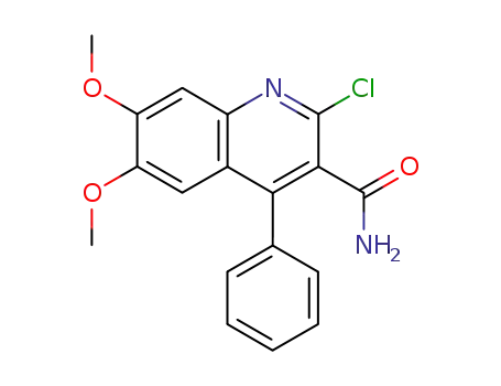 2-Chloro-6,7-dimethoxy-4-phenyl-quinoline-3-carboxylic acid amide