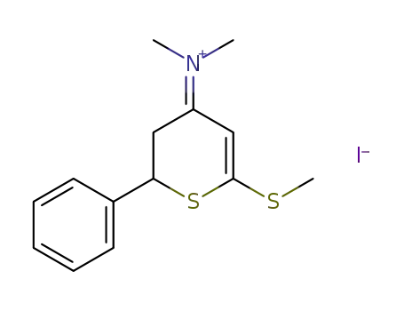 Dimethyl-(6-methylsulfanyl-2-phenyl-2,3-dihydro-thiopyran-4-ylidene)-ammonium; iodide