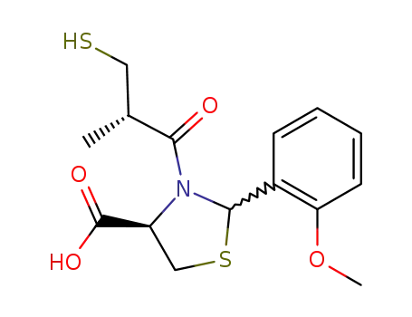 (R)-3-((S)-3-Mercapto-2-methyl-propionyl)-2-(2-methoxy-phenyl)-thiazolidine-4-carboxylic acid