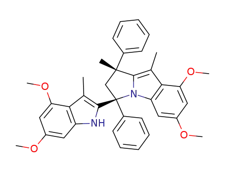 (1R,3S)-3-(4,6-Dimethoxy-3-methyl-1H-indol-2-yl)-6,8-dimethoxy-1,9-dimethyl-1,3-diphenyl-2,3-dihydro-1H-pyrrolo[1,2-a]indole