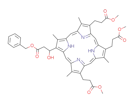 12-(2-benzyloxycarbonyl-1-hydroxyethyl)-2,7,18-tri(2-methoxycarbonylethyl)-3,8,13,17-tetramethylporphyrin
