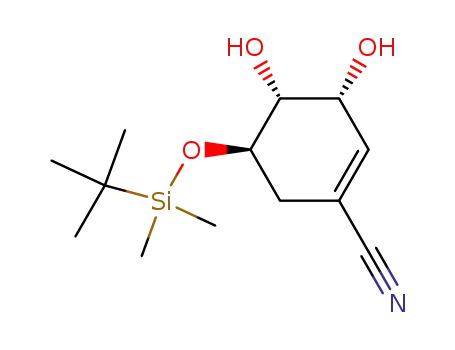 (3R,4R,5R)-5-(tert-Butyl-dimethyl-silanyloxy)-3,4-dihydroxy-cyclohex-1-enecarbonitrile