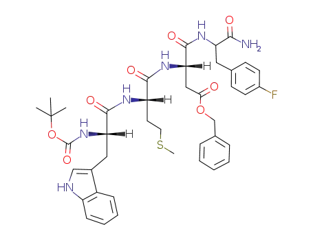 Boc-Trp-Met-Asp(OBzl)-DL-(p-fluoro)Phe-NH<sub>2</sub>
