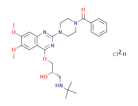 {4-[4-((S)-3-tert-Butylamino-2-hydroxy-propoxy)-6,7-dimethoxy-quinazolin-2-yl]-piperazin-1-yl}-phenyl-methanone; hydrochloride