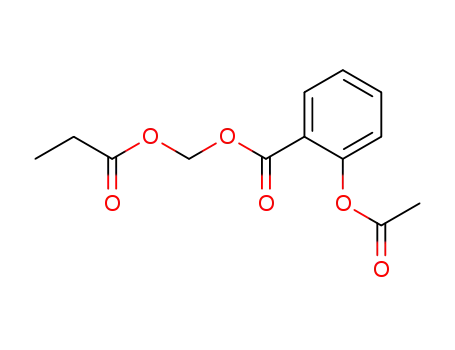 Molecular Structure of 50785-24-5 (2-Acetoxy-benzoic acid propionyloxymethyl ester)