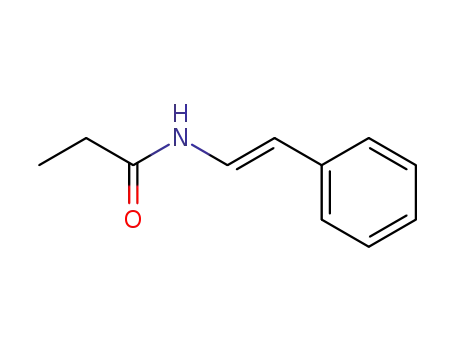 Molecular Structure of 176242-70-9 (Propanamide,  N-(2-phenylethenyl)-,  (E)-  (9CI))