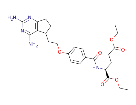 diethyl N-<4-<2-(2,4-diamino-6,7-dihydro-5H-cyclopenta<d>pyrimidin-5-yl)ethoxy>benzoyl>-L-glutamate