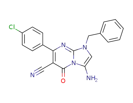3-Amino-1-benzyl-7-(4-chloro-phenyl)-5-oxo-1,5-dihydro-imidazo[1,2-a]pyrimidine-6-carbonitrile