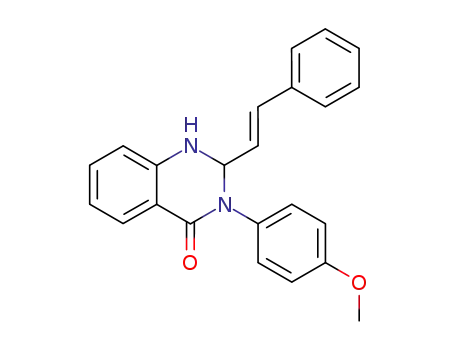 4(1H)-Quinazolinone,
2,3-dihydro-3-(4-methoxyphenyl)-2-(2-phenylethenyl)-