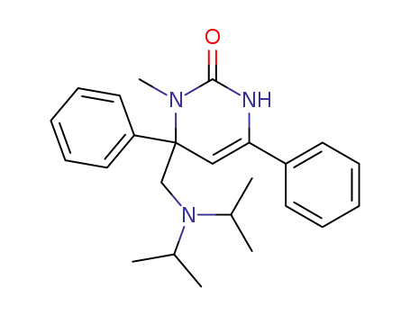 Molecular Structure of 119638-75-4 (4-[(Diisopropylamino)-methyl]-3-methyl-4,6-diphenyl-3,4-dihydro-1H-pyrimidin-2-one)