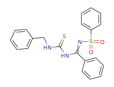N-[1-(3-Benzyl-thioureido)-1-phenyl-meth-(Z)-ylidene]-benzenesulfonamide