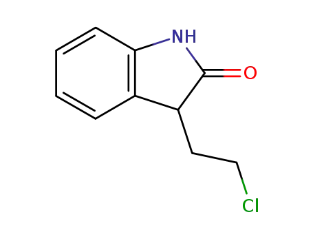 Molecular Structure of 88426-99-7 (2H-Indol-2-one, 3-(2-chloroethyl)-1,3-dihydro-)