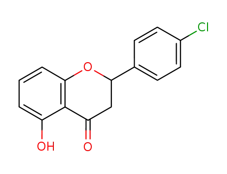 Molecular Structure of 126494-90-4 (4H-1-Benzopyran-4-one, 2-(4-chlorophenyl)-2,3-dihydro-5-hydroxy-)