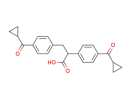 2,3-Bis-(4-cyclopropanecarbonyl-phenyl)-propionic acid