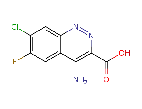 Molecular Structure of 159831-73-9 (4-amino-7-chloro-6-fluorocinnoline-3-carboxylic acid)