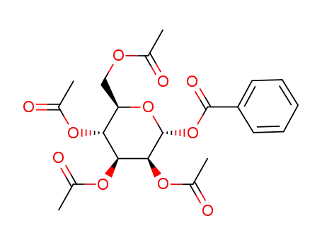 Benzoic acid (2R,3S,4S,5R,6R)-3,4,5-triacetoxy-6-acetoxymethyl-tetrahydro-pyran-2-yl ester