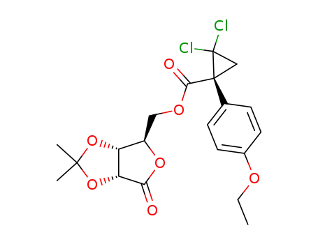 (S)-2,2-Dichloro-1-(4-ethoxy-phenyl)-cyclopropanecarboxylic acid (3aR,4R,6aR)-2,2-dimethyl-6-oxo-tetrahydro-furo[3,4-d][1,3]dioxol-4-ylmethyl ester