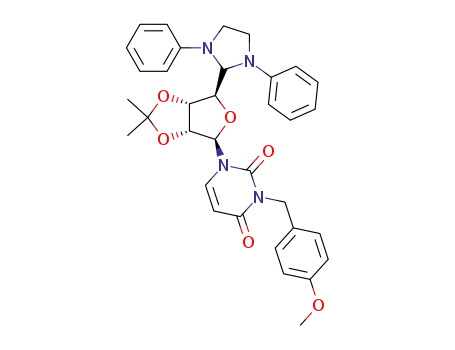 5'-deoxy5',5'-(N,N'-diphenylethylenediamino)-2',3'-isopropylidene-N<sup>(3)</sup>-(4-methoxybenzyl)-uridine