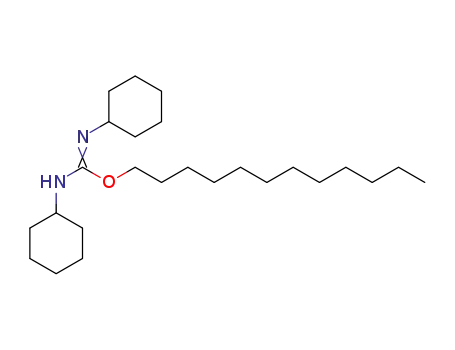 Molecular Structure of 106694-64-8 (Carbamimidic acid, N,N'-dicyclohexyl-, dodecyl ester)