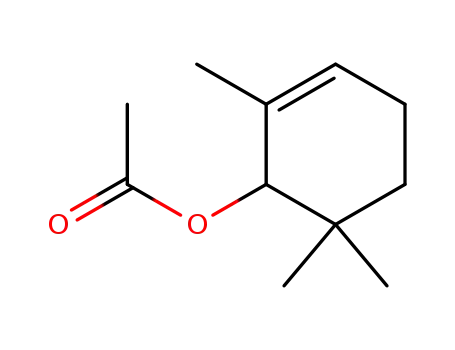 Molecular Structure of 54345-58-3 (2,6,6-Trimethyl-2-cyclohexen-1-ol acetate)