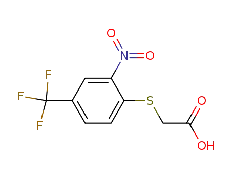 Molecular Structure of 728-56-3 (2-NITRO-4-(TRIFLUOROMETHYL)PHENYLTHIOGLYCOLIC ACID)